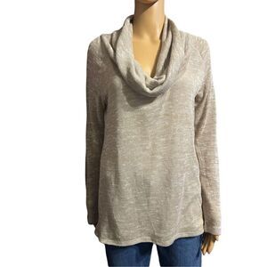 Chelsea & Theodore oversized cowl neck sweater sz S oatmeal